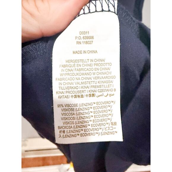 Boden Long Sleeve Maxi Dress in Navy Size 10 - Picture 6 of 7